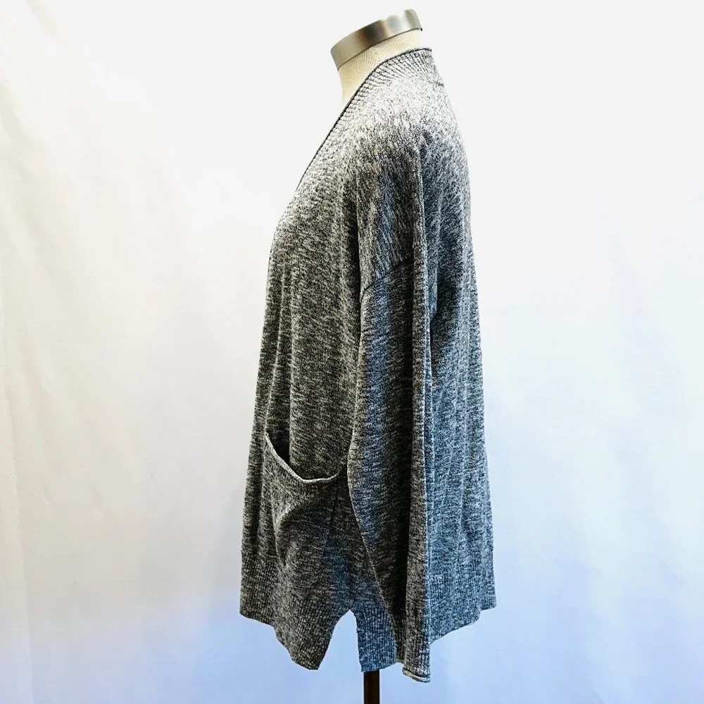 MADEWELL Women Long Sleeve Pockets Gray/White Cardigan Sweater Size Medium - Picture 11 of 11